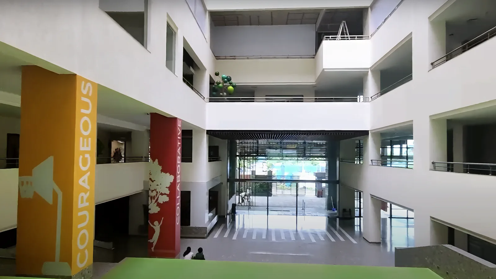 Interior atrium at BD Somani International School